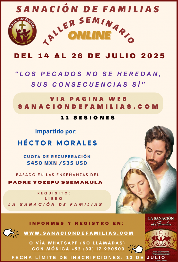 Poster Taller Seminario de Sanación de Familias julio 2025